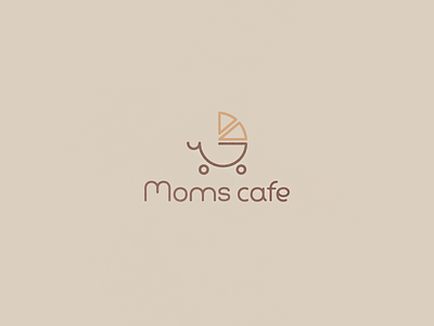 Moms Cafe all4leo brown cafe coffee coffee cup cup leo logo logo design mom orange warm