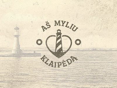 I ♥ Klaipeda all4leo clever logo klaipeda light house lithuania logo logotype love old retro sea sea town smart logo town vintage