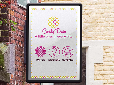 Candy Dose branding candy flyer logo