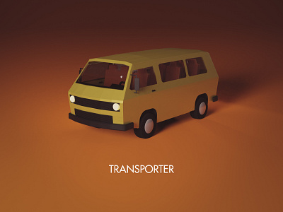 TRANSPORTER 3d 3dart blender blender3d cycles cyclesrender design digitalart modeling render transporter vw vw bus