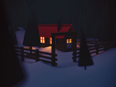 CABIN IN WINTER