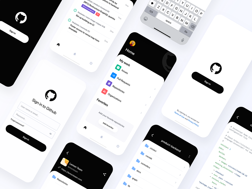 Github App Redesign (Concept) by Ben Tortorelli on Dribbble