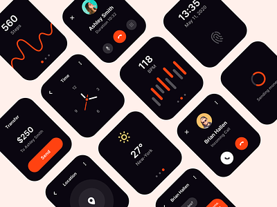 Smartwatch App - Dark Mode