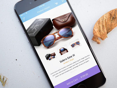 Product Details app ecommerce glasses ios product product details shop shopping store