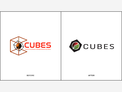 CUBES: Before & After branding logo