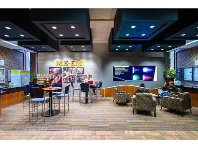 University Engineering Lobby Interior branding design education engineering logo powerpoint template presentation design