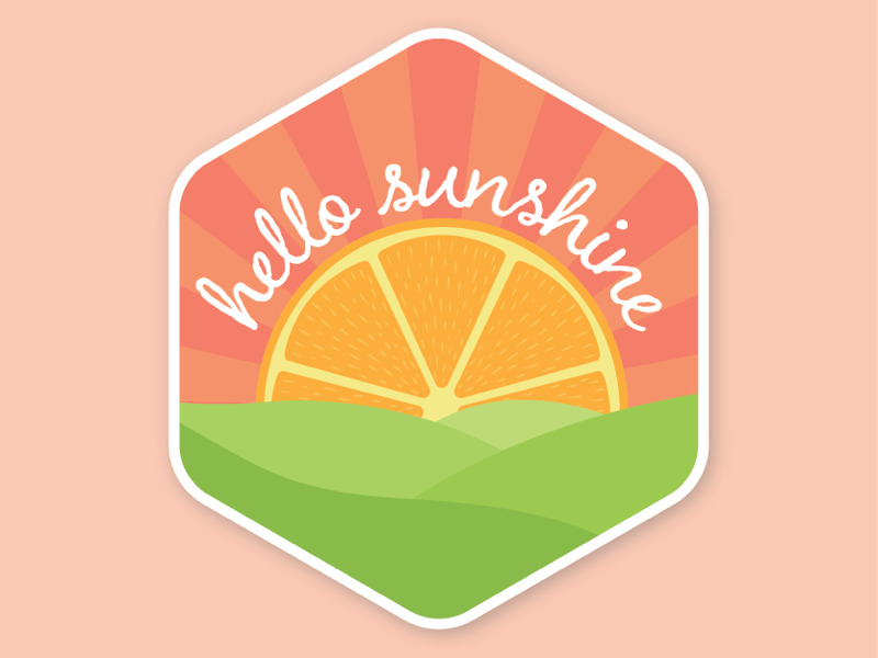 Hello Sunshine vector citrus sunshine hello illustrator illustration