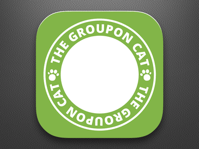 Groupon Cat animation cat cute gif green groupon logo