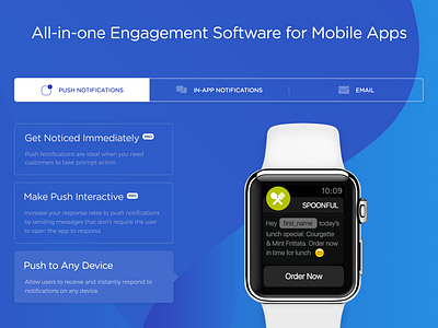 Apple Watch Notifications apple apps blue engage features gradient ios product watch web