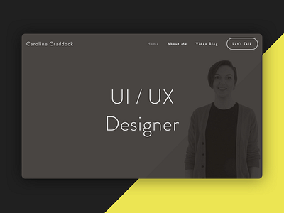 My portfolio :) and black dark portfolio ui ux web white yellow