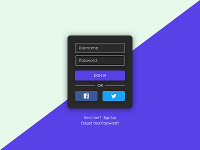 Daily Design Challenge #001 challenge daily dark design in modal purple sign social