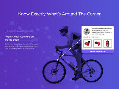 Predictive Analytics Graphic analytics bike branding gradient icons insights marketing predictive purple stats