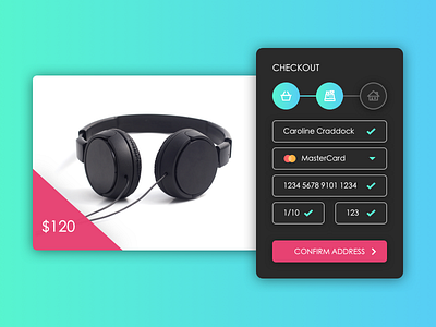 Daily Design Challenge #002 buying challenge checkout credit card daily design gradient music payment