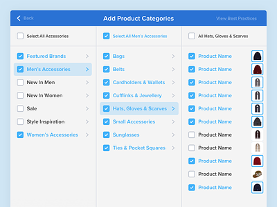 Adding Products from Categories