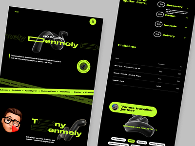 Denmely.dev animation css framer freelancer html landing page portfolio website