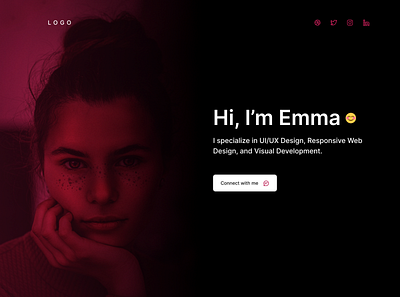 Header Profile css header html landing page website