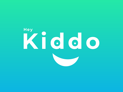 Hey Kiddo - Kindergarten clean design gradient illustration kids kids art logo vector