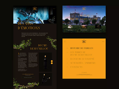 Chateau Ducru Beaucaillou bottle castle clean freelance grapes layout typogaphy vine web wine