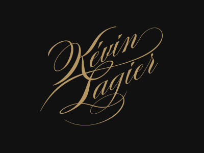 Kevin Lagier's logo design flat gold lagier kevin logo portfolio typography