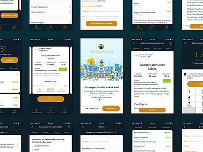 LENDOPOLIS - mobile app app crowdfunding crowdlending illustration ios kisskissbankbank lending lendopolis mobile ui ux wallet