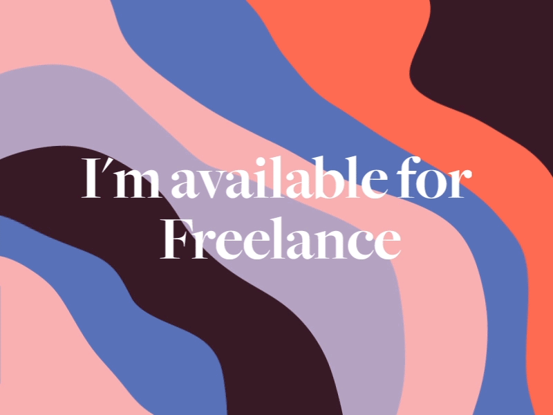 I'm available for freelance