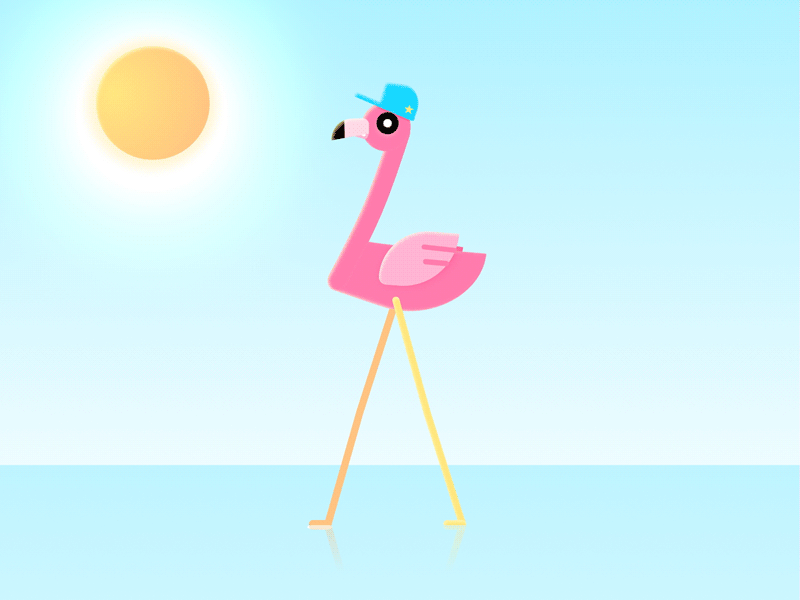 Flamingo animation after effects flamingo walkcycle