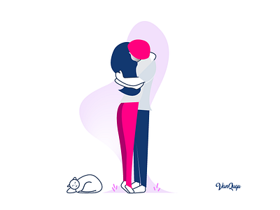 Love animation azerbaijan cat design digitalart dribbble flat flatdesign graphic design illustration illustration art illustrator illustrator design kiss love valentine day