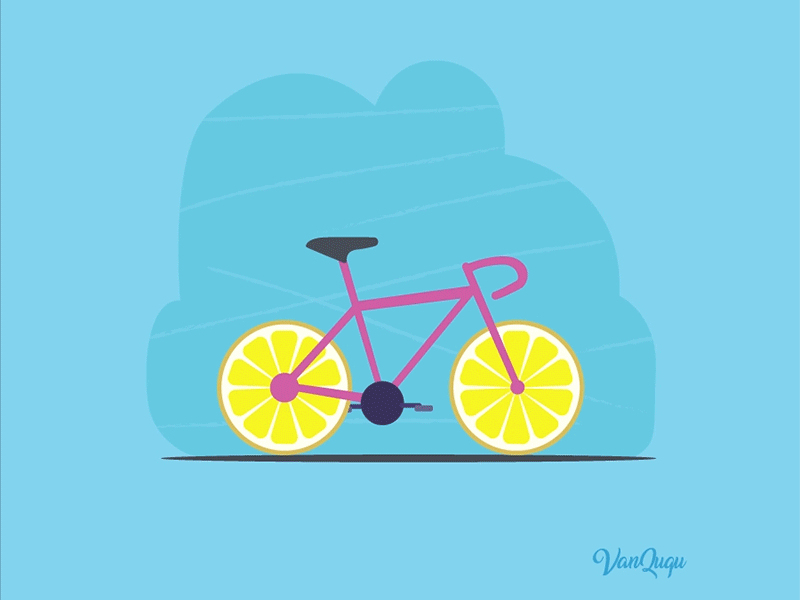 Lemon bicycle animation azerbaijan bicycle blue coloful design digitalart dribbble graphic design illustration illustrator illustrator art lemon motion animation motion art