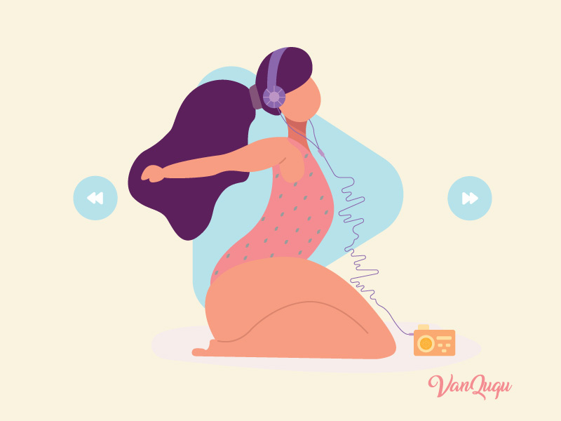man with headphones headphones vector colour flatdesign dribbble coloful animation flat illustrator digitalart azerbaijan illustration design graphic design