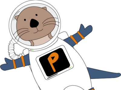 Lontra astronaut illustration otter