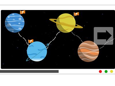 Mapa Planetas illustration planets