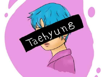 V Taehyung boy with luv bts design draw illustration kpop taehyung vector
