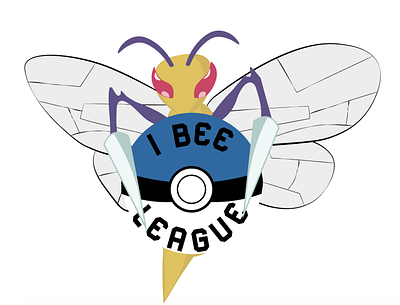 I bee league tournament logo beedrill branding draw drawing illustration logo pokemon vector