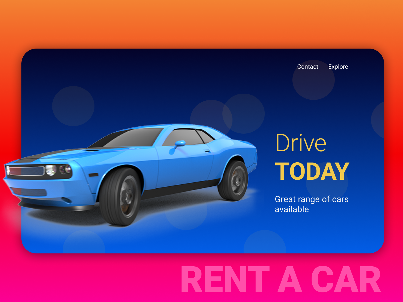 Sports Car rental site by Chandra Ramanujan on Dribbble