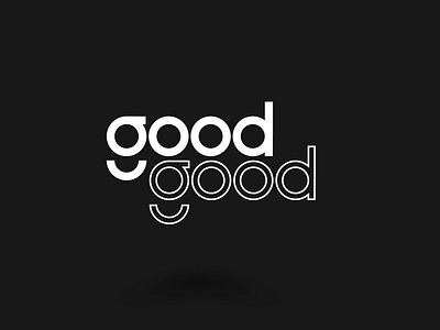 Good Good Logo black white brand brand design branding customtype lettering logo