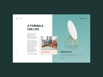 Beoplay Product Showcase Concept design ecommerce minimalist ui ux