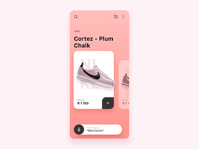 Nike Sneaker App Concept Variation 2 design ecommerce minimalist mobile sneaker ui