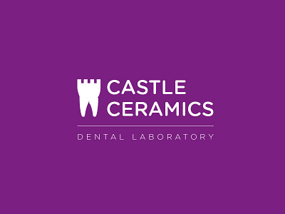 Castle Ceramics branding dentist identity logo teeth