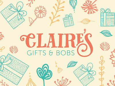 Clare's Gift & Bobs branding gifts identity logo