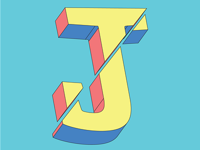 3D letter J