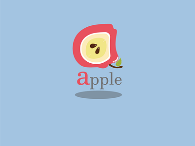 Daily logo challenge 4 apple logo dailylogochallange illustrator logo single letter logo