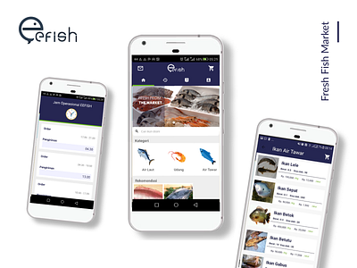 Android Apps Design - EEFISH android app design ecommerce eefish fish fresh fish ui ui design