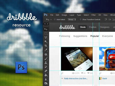 Dribbble resource .TIF adobe compare design dribbble ease guide photoshop popular presentation psd resource shots tif tool