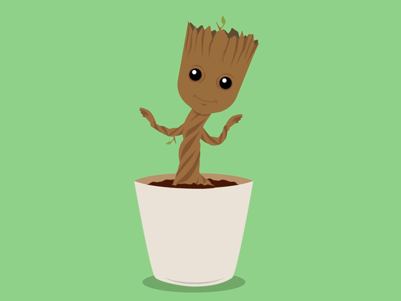 I am Groot after affects aftereffects animation design flat illustration motion motiondesign motiongraphics vector