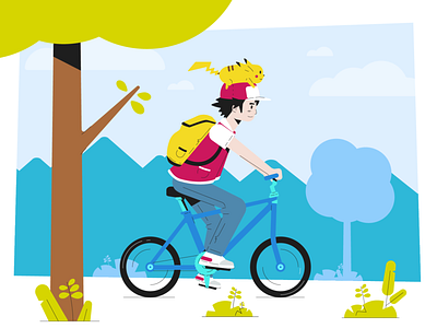 Bicycle adobe adobe illustrator character design flat illustration illustrator vector vectors