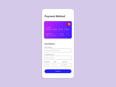 Daily UI :: 002 | Credit Card Checkout
