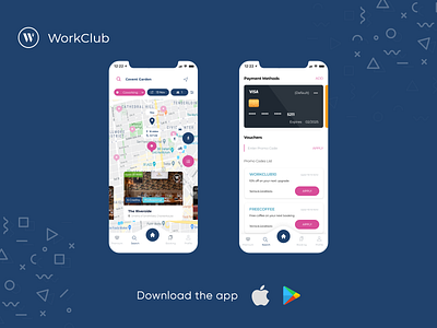 WorkClub Mobile App creative design figma design figmadesign ios mobile app design social app ui ux uxdesign