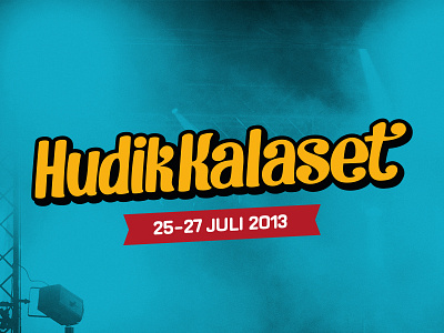 Hudikkalaset logo branding concert festival hudik logo logo design logotype music stage typography yellow