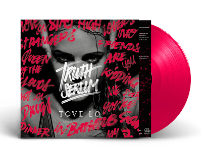 Tove Lo – Truth Serum EP album art cover cover art custom lettering lettering record cover tove lo truth serum typography universal music