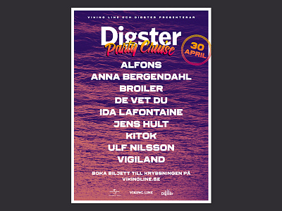 Digster Party Cruise cruise digster poster